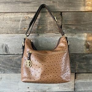 Giani Bernini purse faux ostrich brown